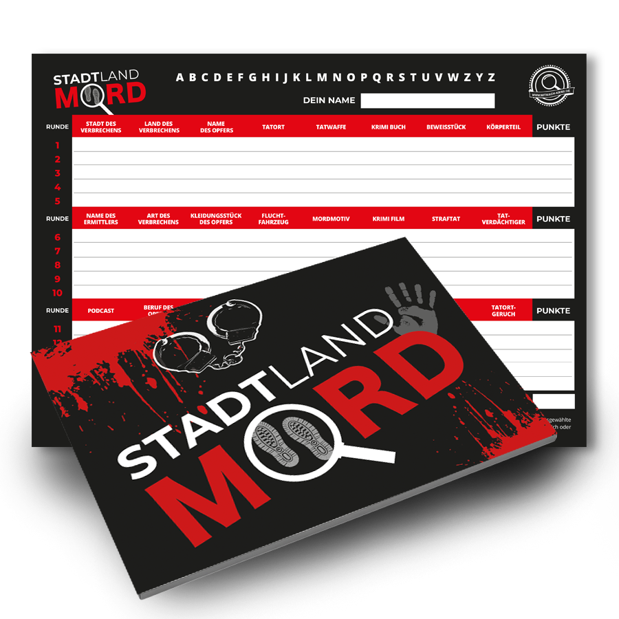 Stadt Land Mord – Spielblock