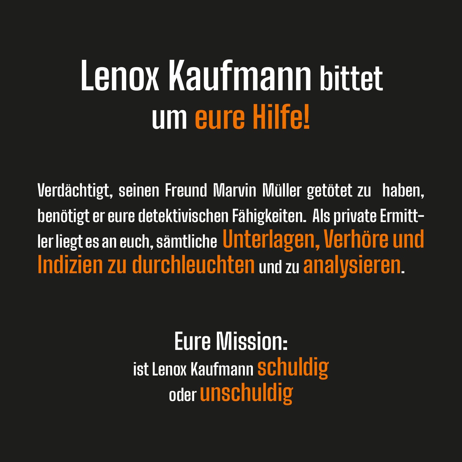 (UN)SCHULDIG!? – Fallakte 14875